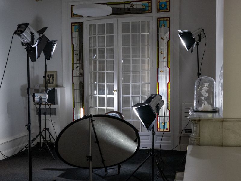 Studio photo mis en place pour l'activité team building